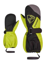 Want Ziener Kids Laurus Z AS Mitten Mini Black Lime AQUASHIELD