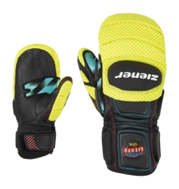 Want Ziener Men Gatoro Z PR Mitten Black Poison Yellow PrimaLoft Gold