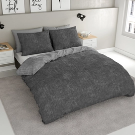 Dekbedovertrek Nightlife Washcotton Antraciet Grey Flanel
