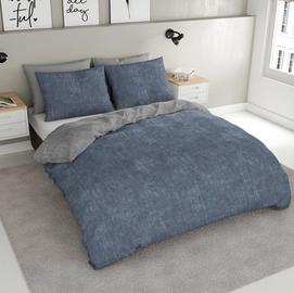 Dekbedovertrek Nightlife Washcotton Blue Grey Flanel