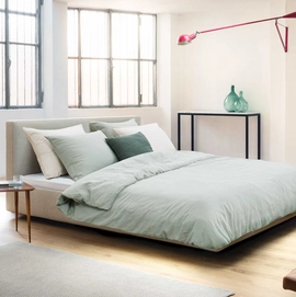 Bettwäsche Marc O'Polo Washed Linen Grün Baumwolle
