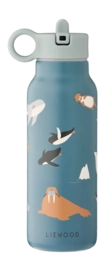 Waterfles Liewood Kids Falk Water Bottle 350 ml Arctic Sea / Ocean View