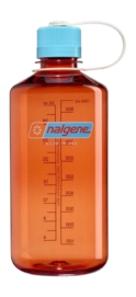 Waterfles Nalgene Narrow-Mouth Flame Blue Atoll 1 L Tritan Renew