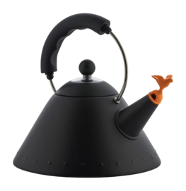 Waterkoker Alessi Kettle Bird Shaped Whistle Black 2.0L | Kookexpert