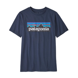 T-Shirt Patagonia Enfant Regenerative Organic Certified Cotton P6 Logo New Navy-M