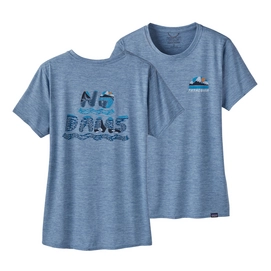 T-Shirt Patagonia Femme Cap Cool Daily Graphic Shirt Waters No Dams Orca Steam Blue X-Dye