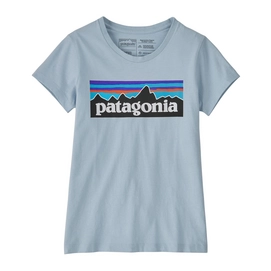 T-Shirt Patagonia Filles Regenerative Organic Certified Cotton P6 Logo Steam Blue-L