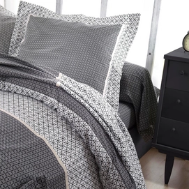 Taie d'oreiller Tradilinge Wesley Noir Satin de Coton (50 x 70 cm)