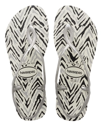 Slipper Dames Havaianas Luna Animals White/Silver