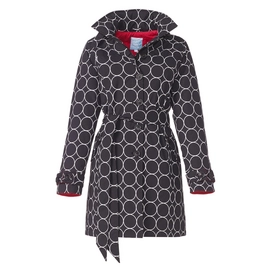 Regenjas Happy Rainy Days Trenchcoat Gewatteerd Julia Zwart