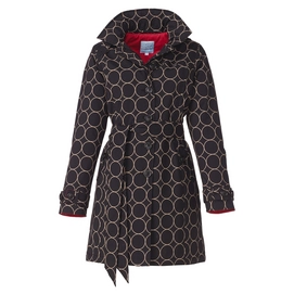 Regenjas Happy Rainy Days Trenchcoat Gewatteerd Lizzy Zwart