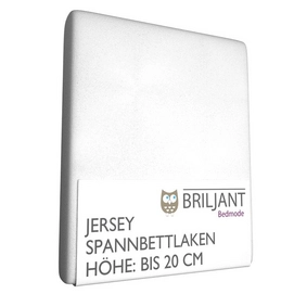 Spannbettlaken Briljant Weiß Kinder (Jersey)-60 x 120 cm