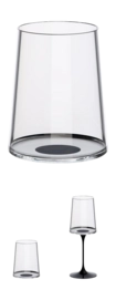 Witte Wijnglas / Tumbler Trebonn SplitGlass Zwart 280 ml (Set van 2)