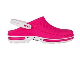 Medizinische Clog Wock Clog Steri-Tech Wit Fuchsia