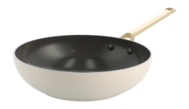 Wokpan BK Sublime Cream White Met Keramische Antikleeflaag 28 cm