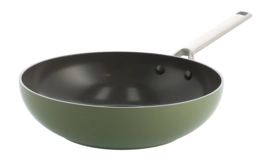 Wokpan BK Sublime Olive Green Met Keramische Antikleeflaag 28 cm