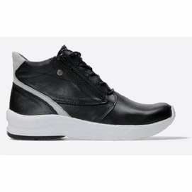 Veterschoen Wolky Women Glacier Nappa Leather Black/White
