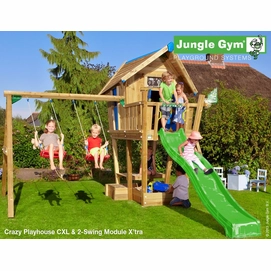 Speelset Jungle Gym Crazy Playhouse + Platform CXL + 2-Swing X'tra