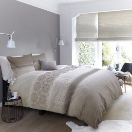 Parure de Lit Beddinghouse Woodridge Taupe Satin