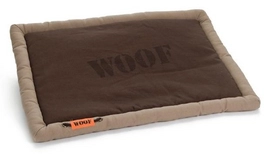 Hondenkussen Woof Benchkussen Canvas Bruin