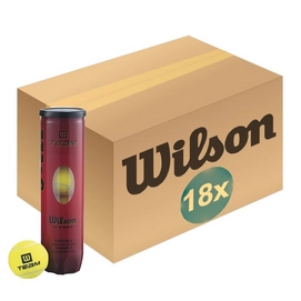 Balles de tennis Wilson Team W Practice T Jaune (Carton 18x4)