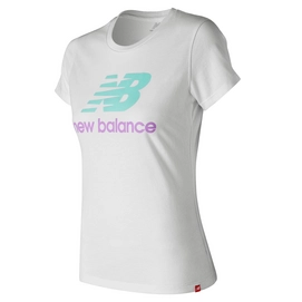 T-Shirt New Balance Women Essentials Stacked Logo Tee White