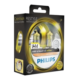 Autolampenset Philips ColorVision H4 Yellow