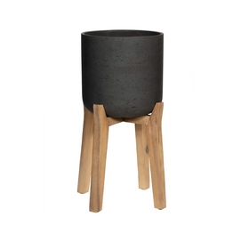 Bloempot Pottery Pots Rough Charlie XXL Feet High Black washed 52 x 87,5 cm