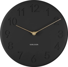 Klok Karlsson Sole Numbers Polyresin Matt Black 25 cm