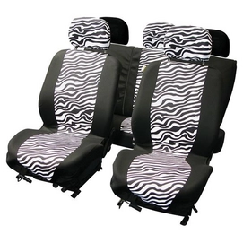 Stoelhoesset Carpoint Zebra Airbag (9-delig)
