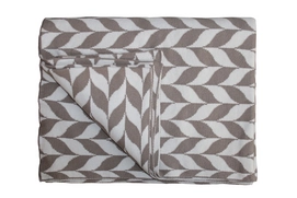 Plaid Essenza Zepa Taupe White Katoen Gebreid