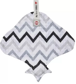 Knuffel- En Speendoek Lodger Cuddler Limited Edition Zig Zag Print Black White