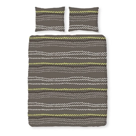 Dekbedovertrek Romanette Zigzag Grijs Flanel
