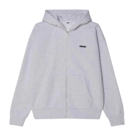 Zip Hood Obey Men Gaze Extra Heavy Ash Grey