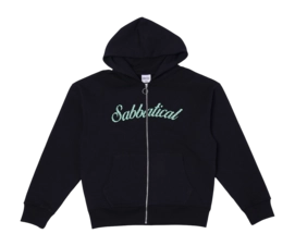 Zip Hoodie Sabbatical Vintage Unisex Tablecloth Black