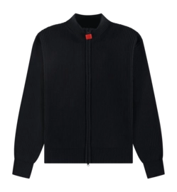 Zip Up Sweater The New Orignals Men Fisherman Rib Black