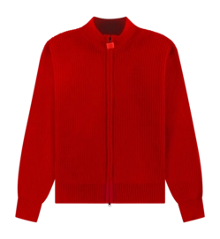 Zip Up Sweater The New Orignals Men Fisherman Rib Red