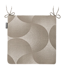 Galette De Chaise Madison Universeel Rits Napels Rondo Taupe Revêtement WR (40x 40 cm)