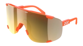 Zonnebril POC Unisex Devour Fluo Orange Translucent Clarity Road/Partly Sunny Gold