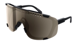 Zonnebril POC Unisex Devour Wide Fit Uranium Black/Clarity Trail/Partly Sunny Silver Gepolariseerde lens