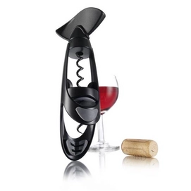 Corkscrew Vacu Vin Twister J-Hook Black
