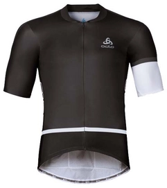 Fietsshirt Odlo Mens Full Zip Kamikaze Aero Black Graphite Grey