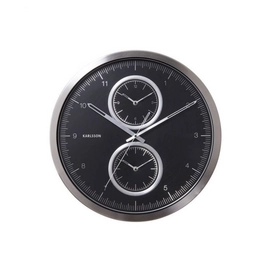 Horloge Karlsson Multiple Time Aluminium Black