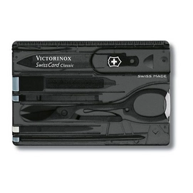 SwissCard Victorinox 10 Features Transparent Black