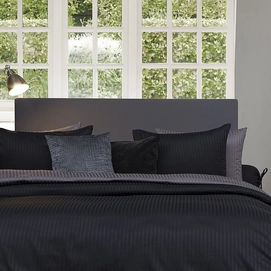 Dekbedovertrek Heckett & Lane Refined Uni Stripe Zwart Satijn