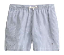 Zwembroek GANT Men Striped Seersucker Vintage Blue Regular Fit