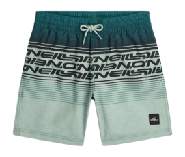 Zwembroek O'Neill Boys Logo Stripe Swimshorts Boys Green Heritage O'Neill Regular Fit
