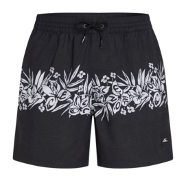 Zwembroek O'Neill Men Uni Flower 16 Inch Black Tropical Stripe Swimshorts Regular Fit