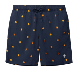 Zwembroek Shiwi Men MIKE 7 Inch Blue Navy Orange Embro