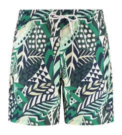 Zwembroek Shiwi Men Mike 7 Inch Green Geo Leaves
